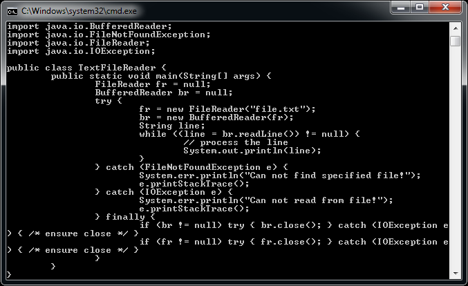 Java Read File Example Java Tutorial Network
