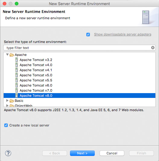 install apache tomcat 9.0 on eclipse on mac