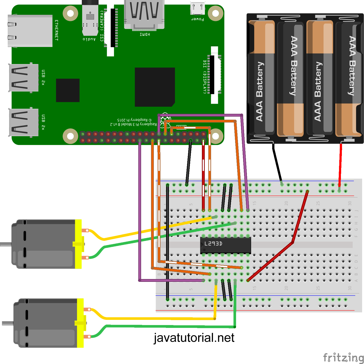 Raspberry Pi Control Dc Motor Speed And Direction With Java Java Tutorial Network