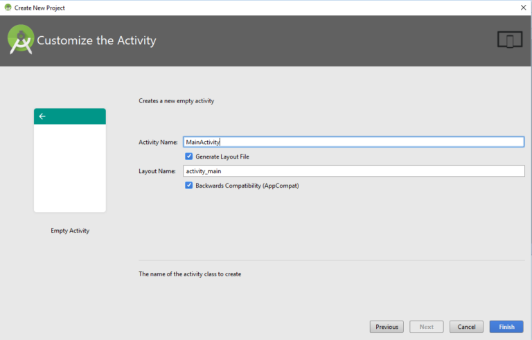 empty activity in android studio java code empty activity in android studio java code
