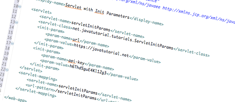 Using init-param and context-param to configure Java web apps