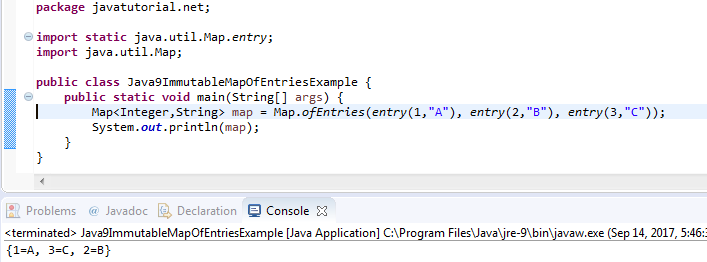 Update Map Value Java Java 9 Immutable Map Example | Java Tutorial Network