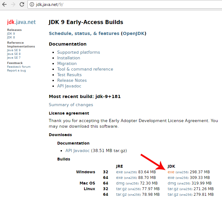 Download Java JDK 9