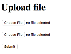The form to upload files