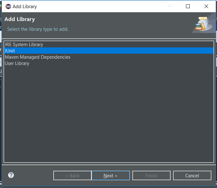 JUnit library add
