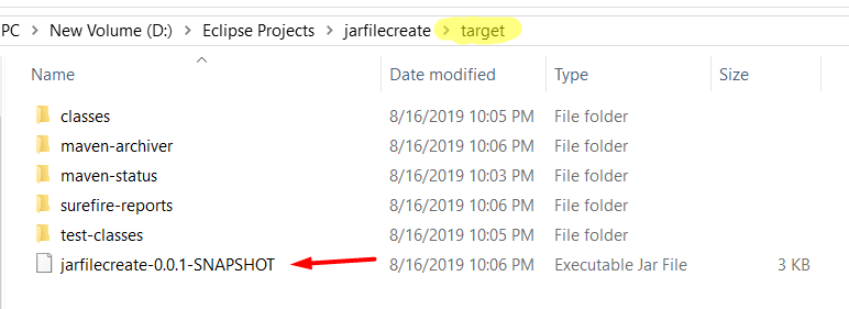 java jar file example